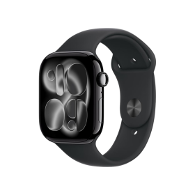 Apple Watch Series 11 GPS 42mm Jet Black Aluminium Case With Black Sport Band MEQU4LW M/L