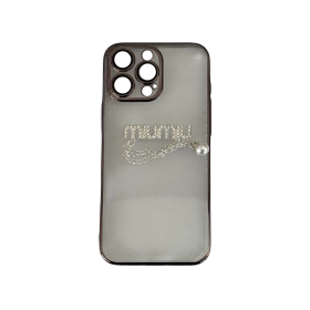 Clear MiuMiu maskica iPhone 16 Black
