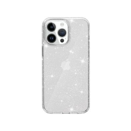 Glitter maskica iPhone 16 Pro Silver