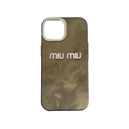Glitter MiuMiu iPhone 15 Crna