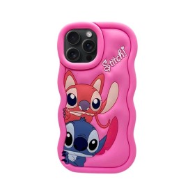 Silikonska maska Stitch iPhone 16 Pro Max Roza