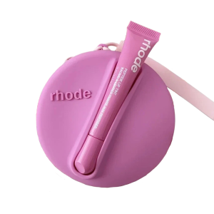 Rhode ROUND torbica with lipstick Roza